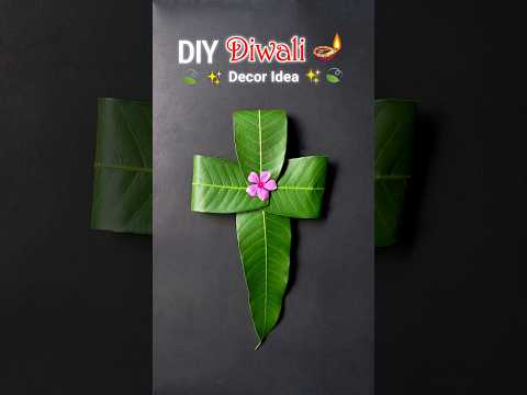 Mango leaf craft | Diwali decoration ideas at home | Mango leaf toran #shorts #diy #craft