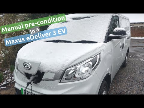 Is manual pre-conditioning possible in a Maxus eDeliver 3 electric van?