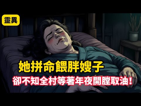 她拼命餵胖嫂子,卻不知全村等著年夜開膛取油!……#恐怖故事 #恐怖 #懸疑故事