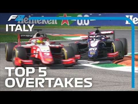 Top 5 Formula 2 Overtakes | 2019 Italian Grand Prix