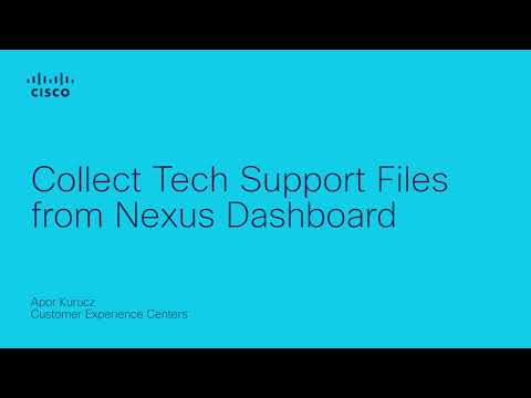 Collect Tech Support Files from Nexus Dashboard