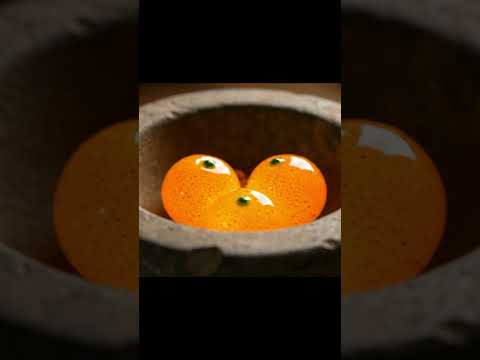 Glowing Fruit Mash in Mortar | Starzap ASMR | #GlassCrushing #ASMR #Satisfying