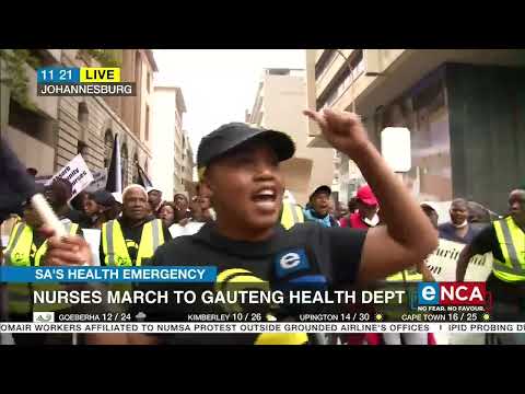 Nurses march to Gauteng Health Department