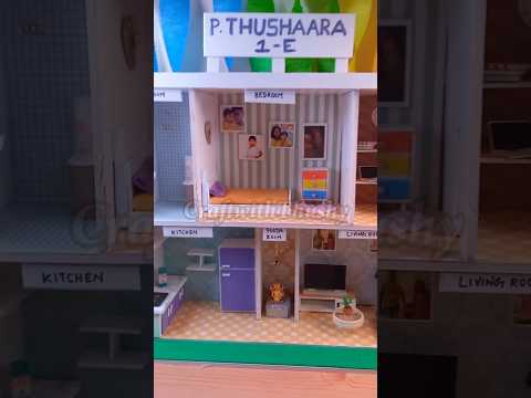 Miniature House | My Daughter's school project | Different rooms in a house #scienceproject #grade1