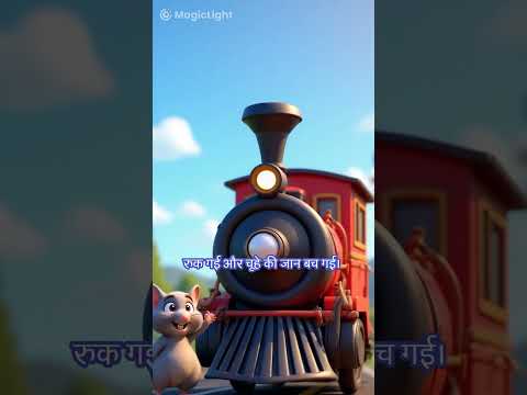 चूहा और ट्रेन की कहानी #cartoon #kits #shortvideo #shortsviral #youtubeshorts #hindi #viralvideo