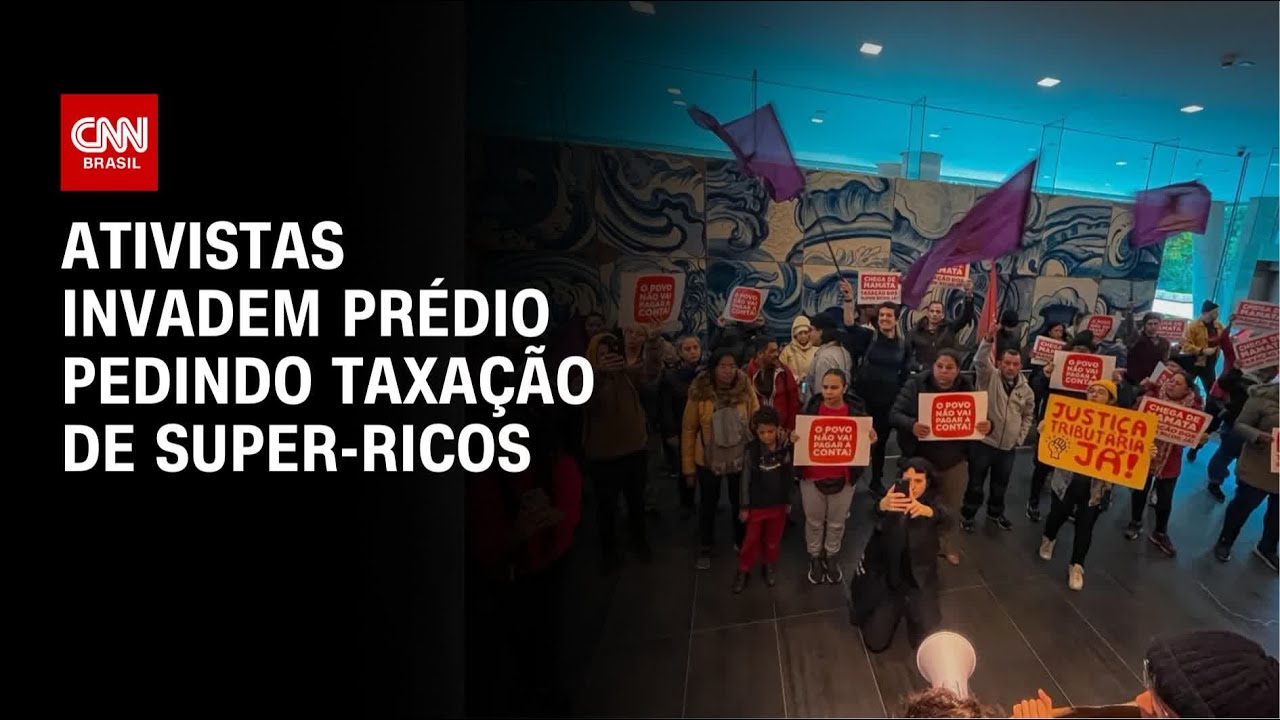 Prédio é invadido por ativistas pedindo taxação de super ricos|CNN 360º