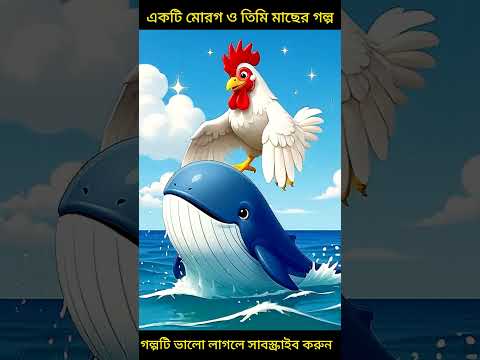 একটি মোরগ ও তিমি মাছের মধুর বন্ধুত্ব❤ #ai #animals #cartoon #trending #viral #aistory #3D #facts