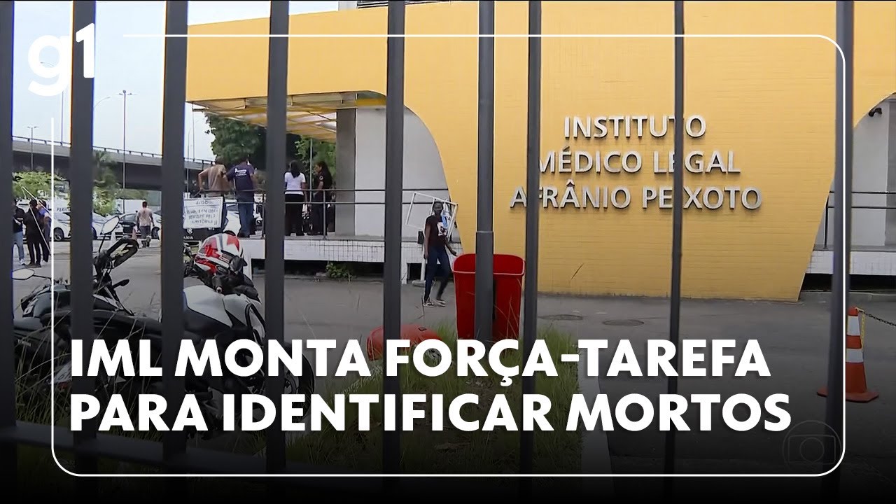 Jornal Hoje: IML do Rio já periciou quase 100 mortos na megaoperação contra o Comando Vermelho