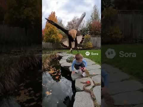 Eagle Grabs Snake Near Child! 🦅😱 | ¡Águila atrapa una serpiente cerca de un niño!