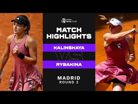 Anna Kalinskaya vs. Elena Rybakina | 2023 Madrid Round 2 | WTA Match Highlights