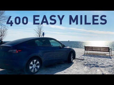 New Supercharger Road Trip - Lake Superior in February