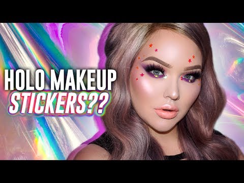 Testing HOLO MAKEUP STICKERS""