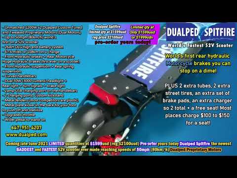 Dualped Spitfire Pre Order Unreal 52V Scooter! Fastest One Yet! + Look at all the FREEBIES!