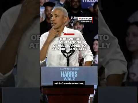 Hear which Eminem song Obama rapped to at Michigan rally