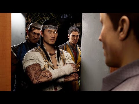 Mortal Kombat 1 Johnny Cage Meets Everyone For First Time Scene MK1 (2023)