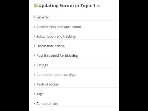 Advanced forum settings