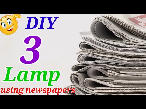 Super Genius Top 3 newspaper craft ideas | easy paper craft diy lamp