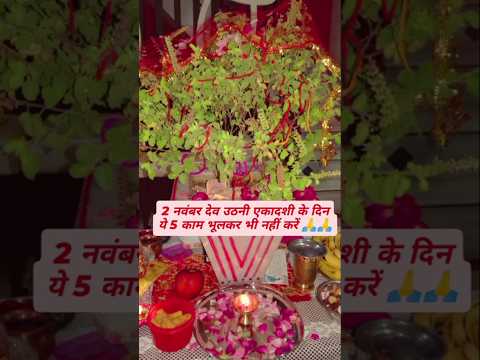 !! 2 नवंबर देव उठनी एकादशी के दिन ये 5 काम भूलकर भी नहीं करें🙏🪔!! #shortvideo #viralshorts