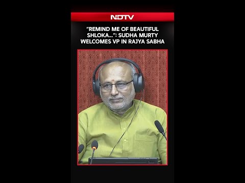 Rajya Sabha MP Sudha Murty welcomes VP Radhakrishnan