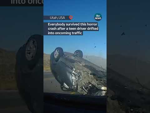 Everybody survived this horror crash #itvnews #news #utah #usa