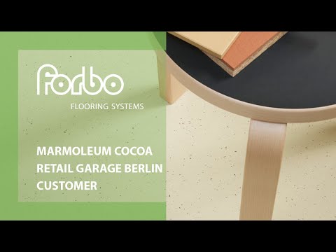 Marmoleum cocoa - Retail Garage Berlin - Customer | Forbo Flooring Systems