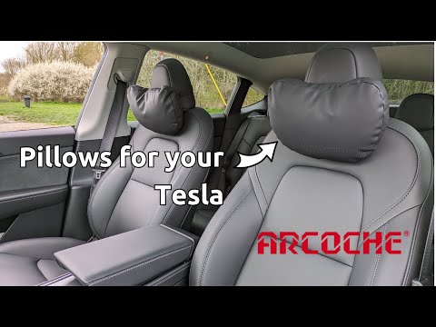 Review of headrest cushions or pillows for the Tesla Model 3/Y from Arcoche