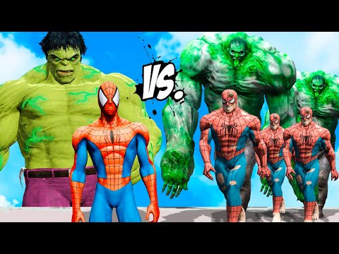 Spider-man & Hulk vs Zombie Hulk & Zombie Spider-man - Superheroes save City from Zombie Invansions
