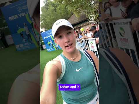 Fresh off Mirra Andreeva's win over Swiatek 🗣️ #wta #tennis #bts #fanmessage #dubai