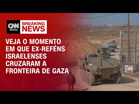 Veja o momento em que ex-reféns israelenses cruzaram a fronteira de Gaza | CNN NEWSROOM