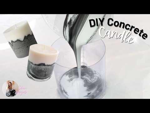 How To Make Candles With A Concrete Style Bases