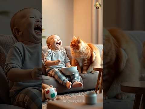 Bay fart and cat laughing 🤣 #cats #cutecat #baby #funnycatvideo #animation @Cat @CatimationAI