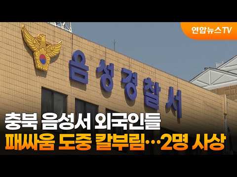 충북 음성서 외국인들 패싸움 도중 칼부림…2명 사상 / 연합뉴스TV (YonhapnewsTV)