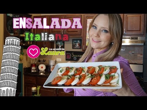 Ensalada Italiana con Aderezo de Vinagre Balsámico ♥ Insalata Caprese Salad Recipe - UCbtJ9-FGxyT76V5ebEDNhgg