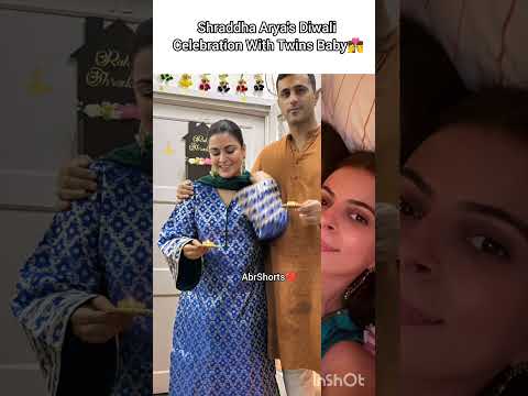 #shraddhaarya #diwali #celebration #with #twins #baby #kundalibhagya #shorts #siya #shaurya #look 💖💙