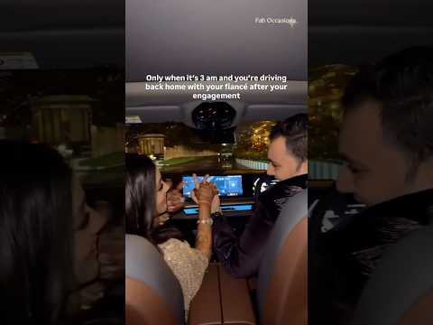 Couple First Car Ride After Getting Engaged | Romantic Moments | Cute Couple | Pre Wedding | Shaadi