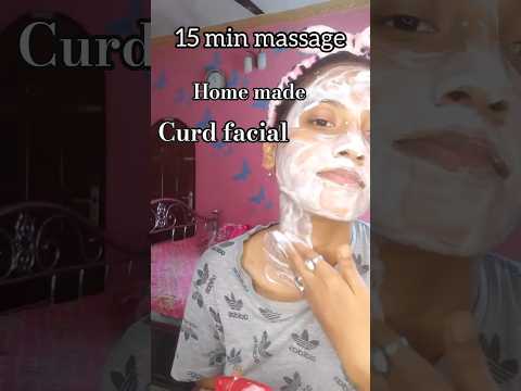 home made curd facial for glowing skin#glowingskin#beautyhacks#skincare#beauty#viralreels#curd#diy