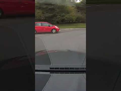 Car Driver Doesnt Stop in Time at a Roundabout ans Slams their Brakes on #DashCam #Shorts #Driving