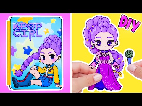 本物のアイドルの日常ルーティン 💄👗⚔️ K-POPデーモンハンターズがテーマの手作りしかけ絵本