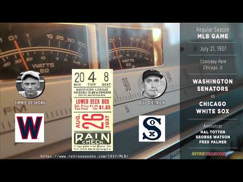 Washington Senators vs Chicago White Sox - Radio Broadcast video clip