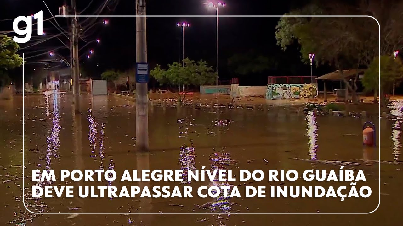 Após chuva do fim de semana nível do rio Guaíba deve ultrapassar cota de inundação #g1