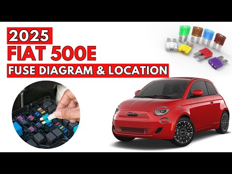 Esquema de fusibles de un Fiat 500E.