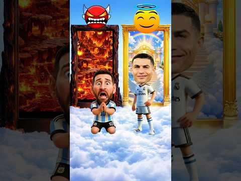 ¿Messi irá al CIELO o AL MAL LUGAR😱👼!-Ronaldo🐐,Messi🥶,RonaldoJr⚽️,Georgina👙🔥.