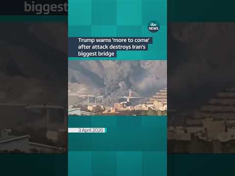 Trump warns 'more to come' after attack destroys Iran's biggest bridge #IranWar #War
