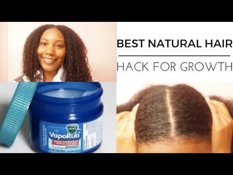 FAST HEALTHY HAIR GROWTH WITH VICKS VAPOR RUB TO STIMULATE GROWTH DEMO + REVIEW