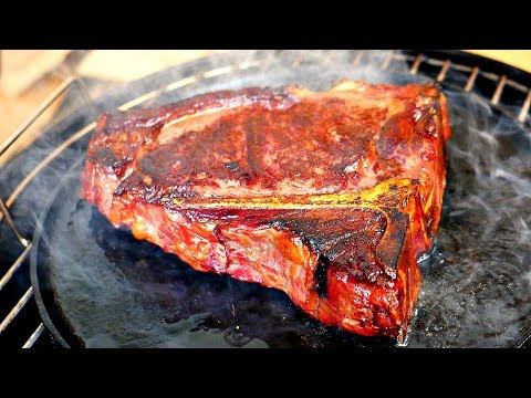 BIG ASS T-BONE STEAK!! Reversed sear on a cast iron pan - UC_kARM8MBLDBxZQuZeYYQdQ