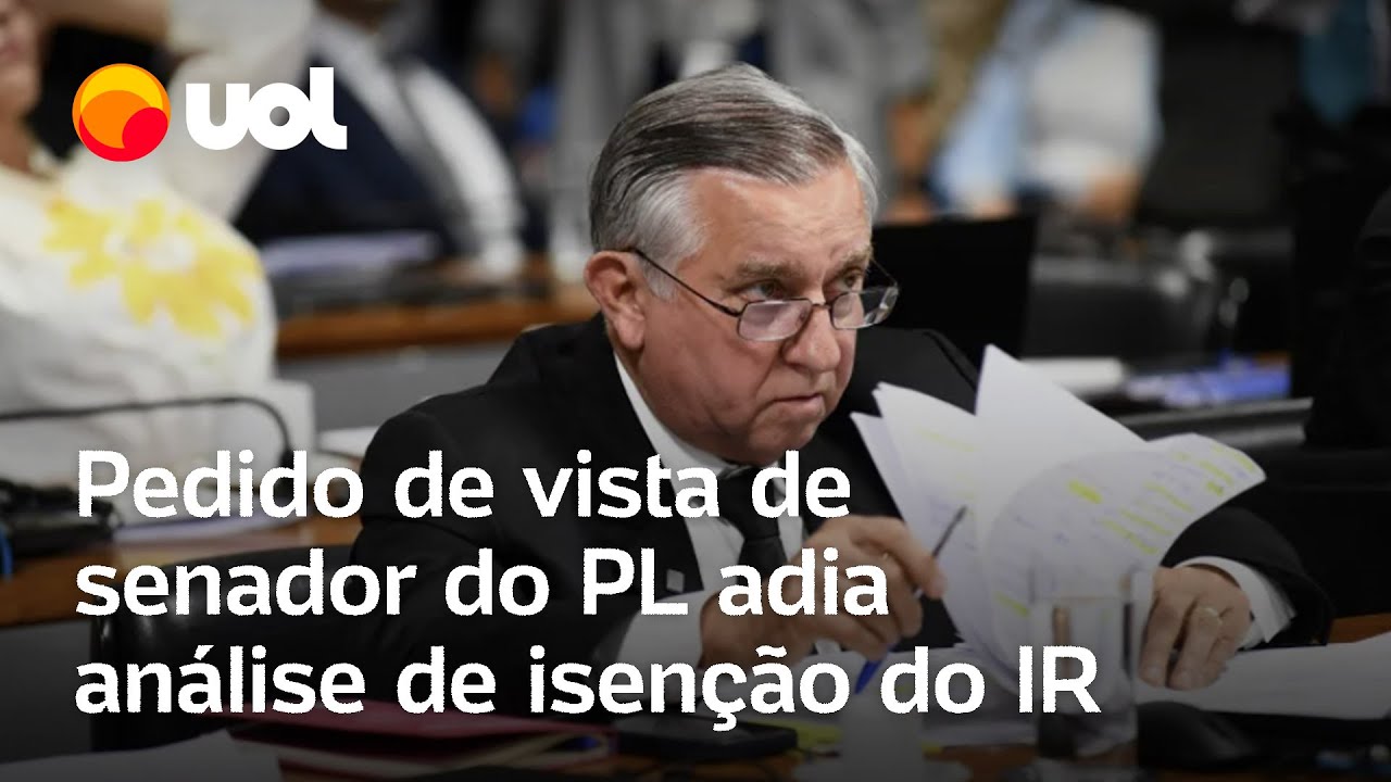 Pedido de vista adia análise de isenção de até R$ 4.990 do IR no Senado; veja vídeo