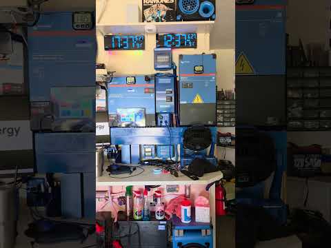 DIY garage Victron Solar power system summer update