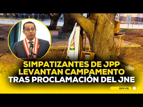 Simpatizantes de Justos por el Perú retiraron campamento tras proclamación de resultados electorales