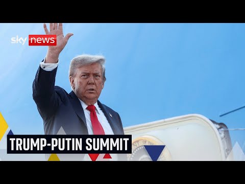 Trump boards Air Force One ahead of meeting with Putin in Alaska