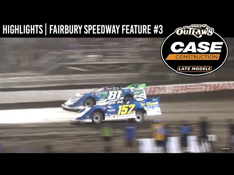 World of Outlaws CASE Late Models at Fairbury Speedway Feature #3 | July 29, 2022 | HIGHLIGHTS - dirt track racing video image